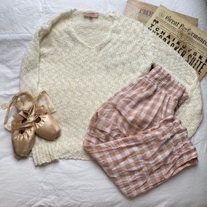 Knit cream sweater